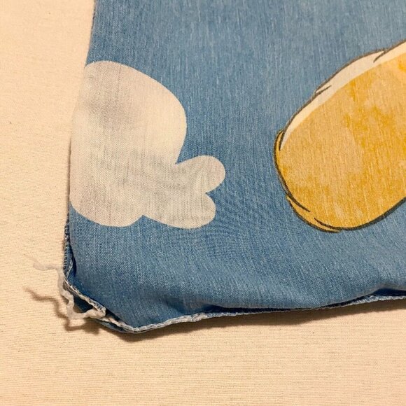 Vtg 2 Disney Winnie The Pooh Piglet Standard Pillow Case Blue White Clouds - Picture 10 of 16